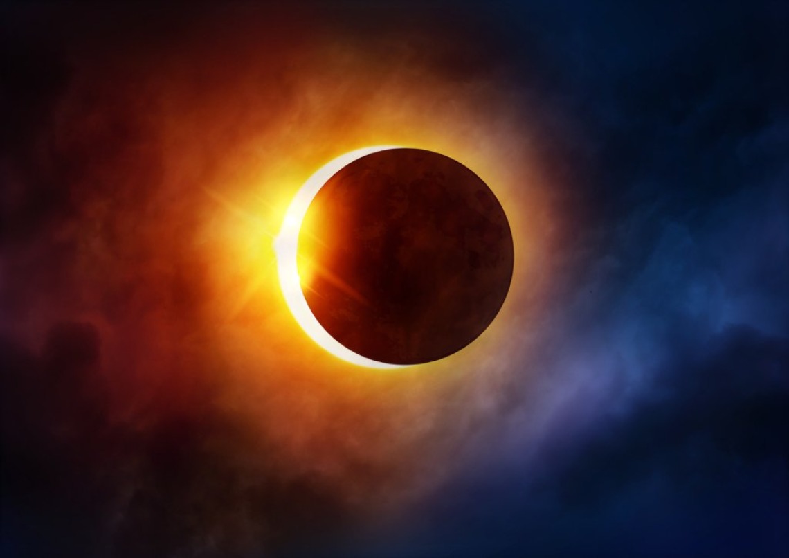 Photo of a solar eclipse 