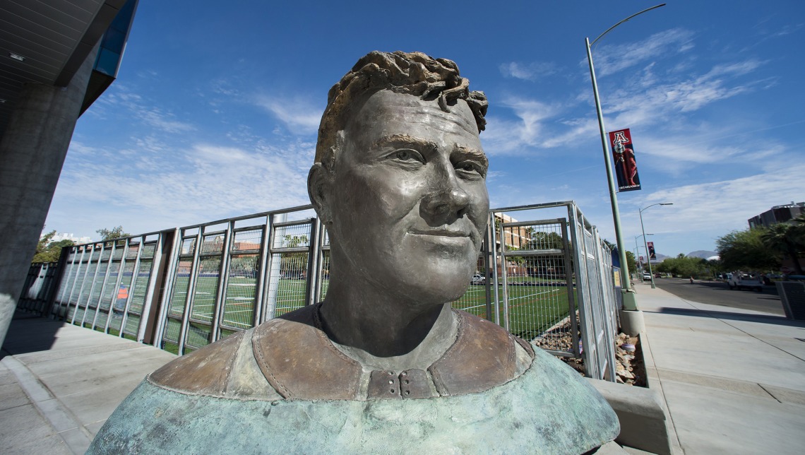 Bust statue of John 'Button' Salmon