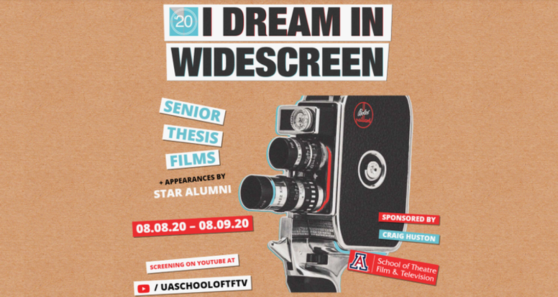 An illustration of the "I Dream in Widescreen" announcement poster 